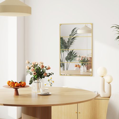 Miroir Mural Verrière Rectangulaire Style Industriel Métal