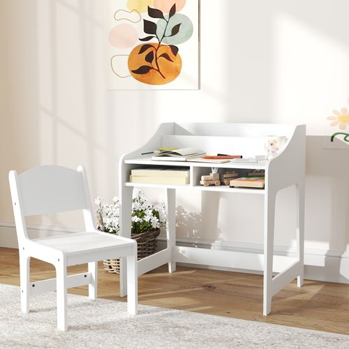 Ensemble Bureau Et Chaise Enfant 5 Compartiments De Rangement