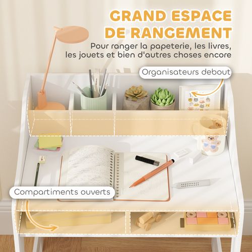 Ensemble Bureau Et Chaise Enfant 5 Compartiments De Rangement