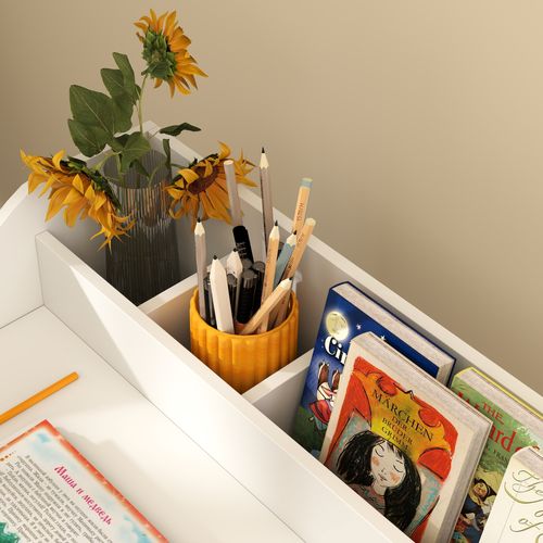 Ensemble Bureau Et Chaise Enfant 5 Compartiments De Rangement