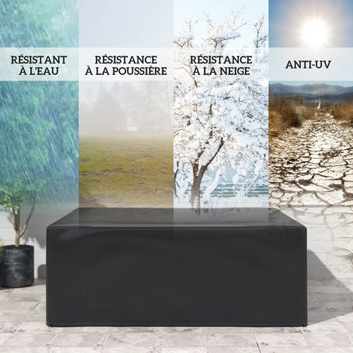 Housse De Protection Mobilier De Jardin Étanche Anti-uv Pe