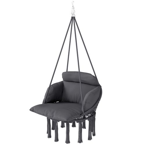 Chaise Suspendue De Jardin Avec Coussin Macramé Coton