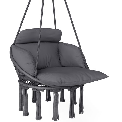 Chaise Suspendue De Jardin Avec Coussin Macramé Coton