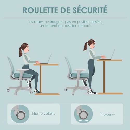 Chaise De Bureau Ergonomique Revêtement Maille Polyester