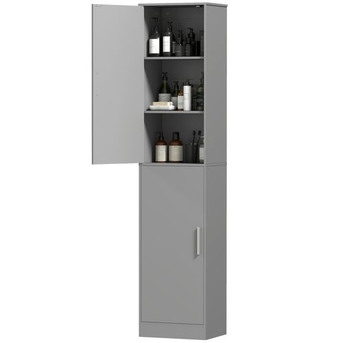 Colonne Salle De Bain H.180 Cm 2 Portes 4 Étagères