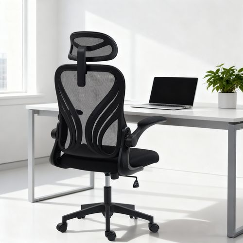 Chaise De Bureau Ergonomique Réglable Noir