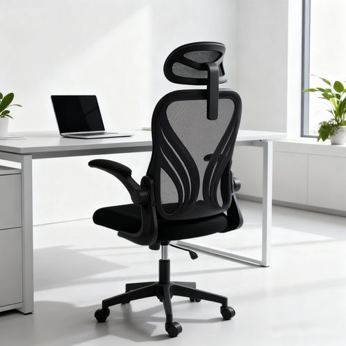 Chaise De Bureau Ergonomique Réglable Noir