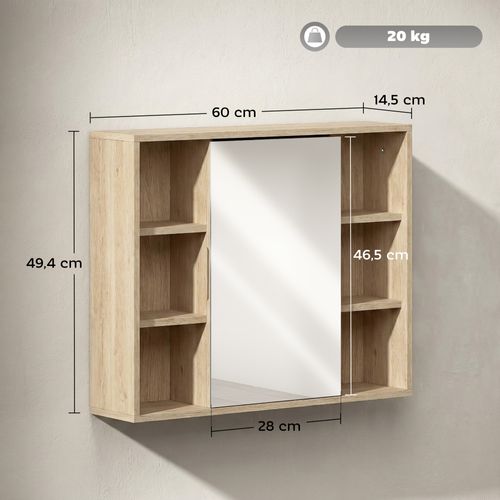 Miroir De Salle De Bain Avec Placard Et Étagères