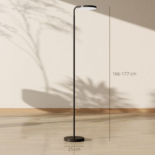 Lampadaire LED Sur Pied - Tête Rotative 350° - Réglable Télécommande Métal Noir