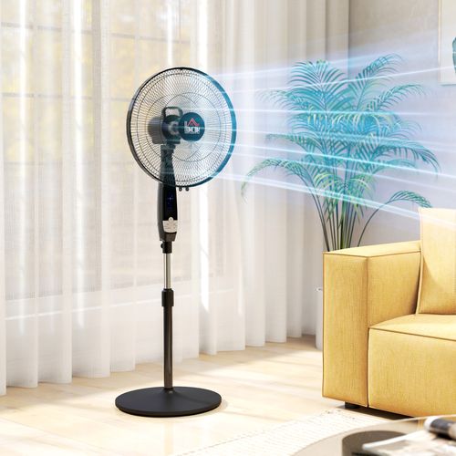 Ventilateur Sur Pied D. 45 Cm 50 W Avec Télécommande
