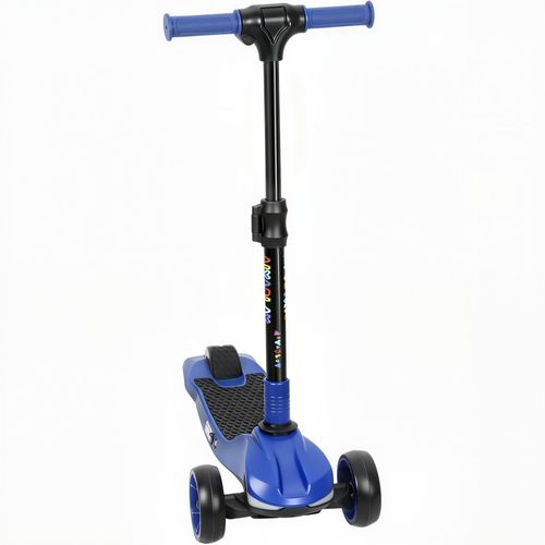 Trottinette Électrique Enfant Pliable 3 Roues 8km/h Max LED Bleu