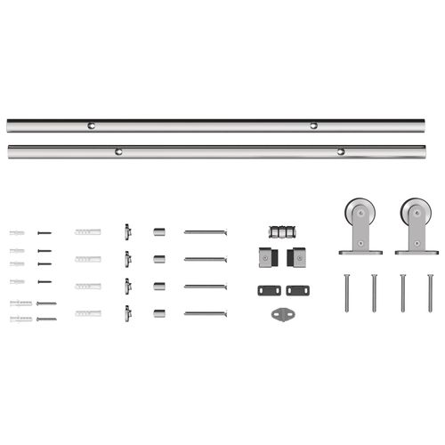 Rail Porte Coulissante 1,52 M Avec Quincaillerie Acier Inox
