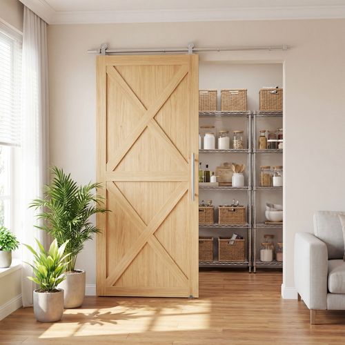 Rail Porte Coulissante 1,52 M Avec Quincaillerie Acier Inox