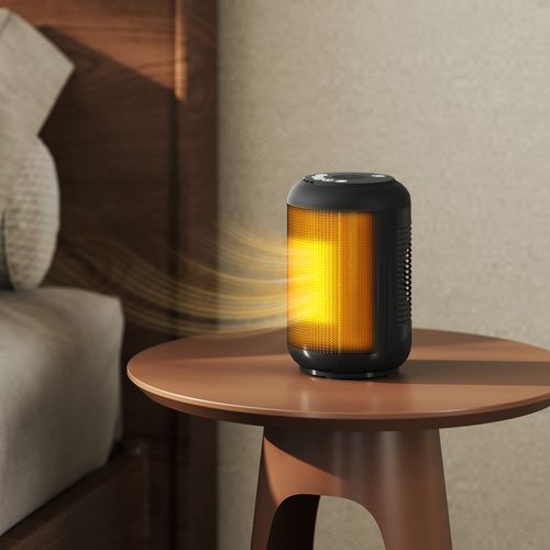 Chauffage D'appoint Céramique Ptc Soufflant Oscillant Réglable 1500w Noir