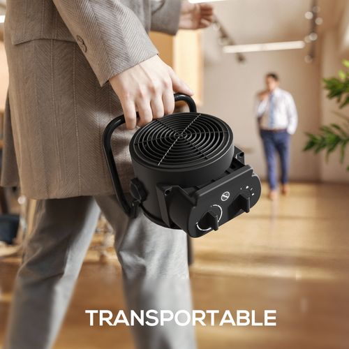 Chauffage D'appoint Céramique Ptc Soufflant Oscillant Réglable 2000w Noir