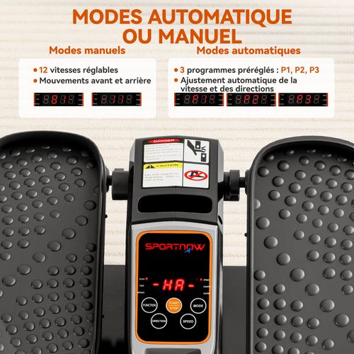 Mini Vélo Elliptique 12 Vitesses Télécommande Écran LCD