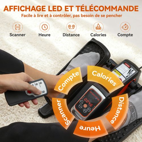 Mini Vélo Elliptique 12 Vitesses Télécommande Écran LCD