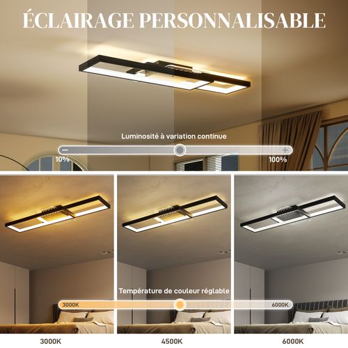 Plafonnier LED Réglable Avec Télécommande - Sunzshy