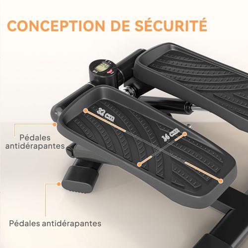 Mini Stepper Fitness Disque De Torsion 2 En 1 Réglable Écran LCD