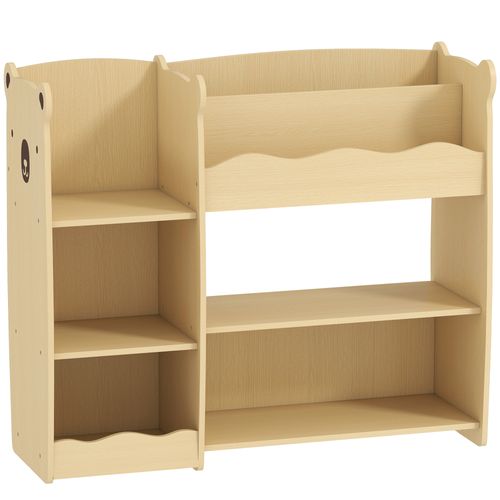 Bibliothèque Enfant Design Ourson Effet Bois Clair