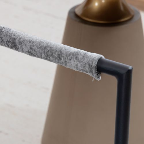 Fauteuil Lounge Design Assise Suspendue Acier Noir Tissu