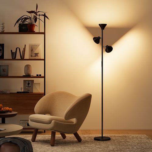 Lampadaire LED Rgb 36w 3 Têtes Rotatives Intensité Variable Télécommande