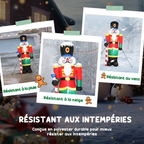 Casse-noisette Noël Gonflable H.245 Cm LED Kit Installation Complet