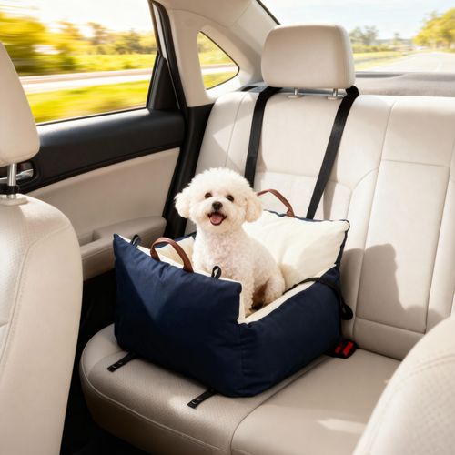 Siège Auto Sac De Transport Chien 2 En 1 - Réglable - Coussin Déhoussable