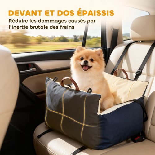 Siège Auto Sac De Transport Chien 2 En 1 - Réglable - Coussin Déhoussable
