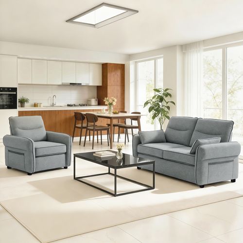 Fauteuil Moderne Haut Dossier Poche Rangement Velours Gris