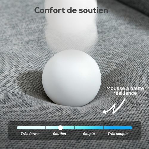 Fauteuil Moderne Haut Dossier Poche Rangement Velours Gris