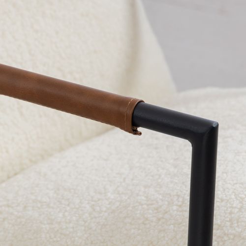 Fauteuil Lounge Design Assise Suspendue Acier Noir Tissu