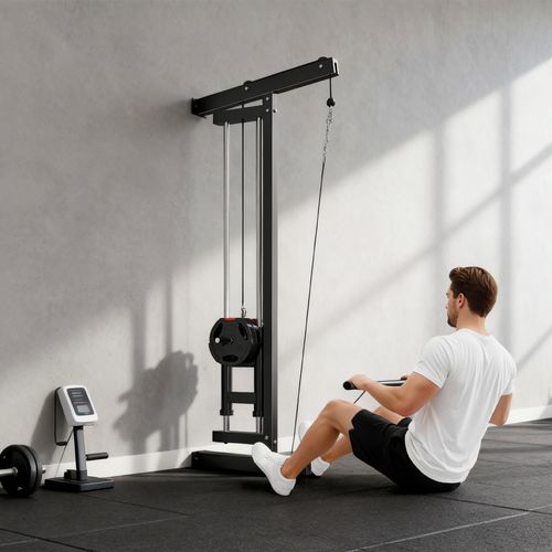 Lat Pulldown Machine Poulie Haute Et Basse - Charge Par Disques