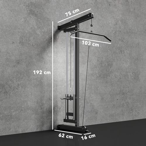 Lat Pulldown Machine Poulie Haute Et Basse - Charge Par Disques