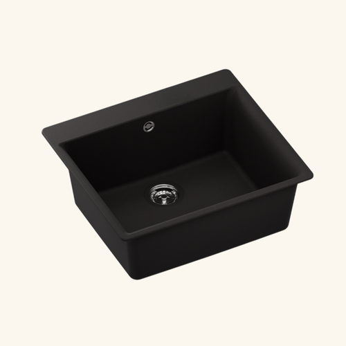 Évier Granit Noir Schock Kazu 1 Grand Bac  600x530