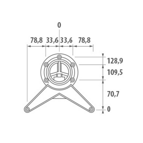 Pied Plan De Travail Réglable Rond Chromé H 87 X L 6 Cm