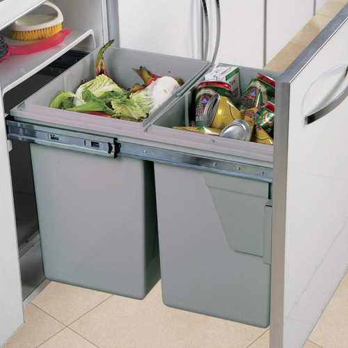 Poubelle Cuisine Ryven - Poubelle Encastrable 2 X 20 Litres