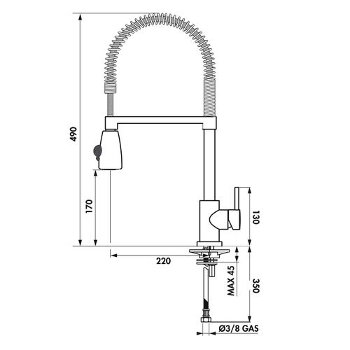 Robinet Douchette Luisina Chromé Olivia