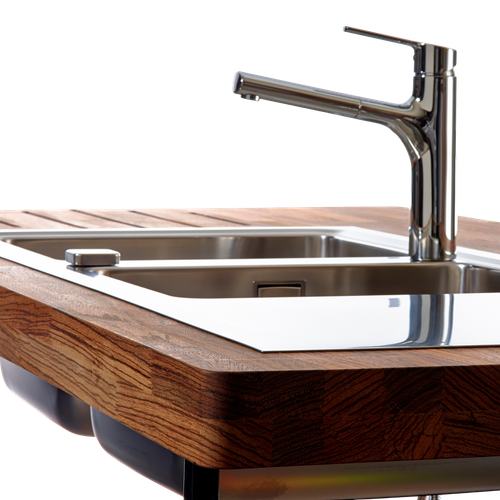 Évier Inox Lisse Luisina Fagotto 2 Bacs 1 Égouttoir