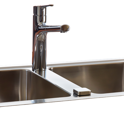 Évier Inox Lisse Luisina Fagotto 2 Bacs 1 Égouttoir