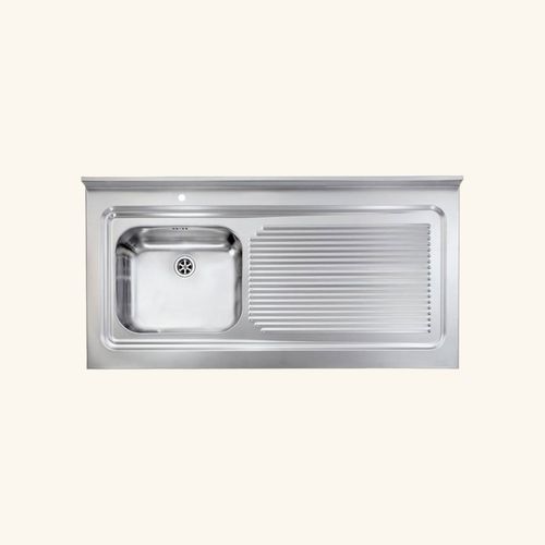 Évier Professionnel à Poser Inox Rossa 1 Bac 1 Égouttoir Droite