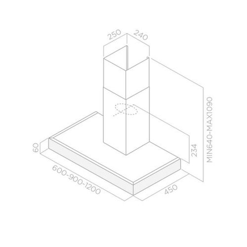Hotte Cuisine Elica Murale Spot Plus Inox 60 Cm