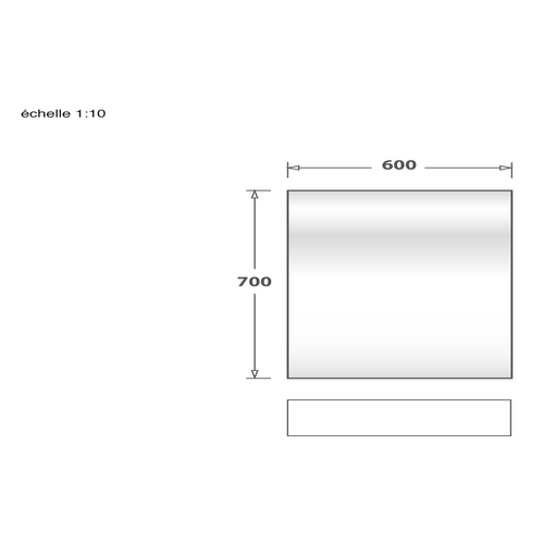 Crédence Cuisine Fond De Hotte Verre Brillant 60 x 70 cm - Noir