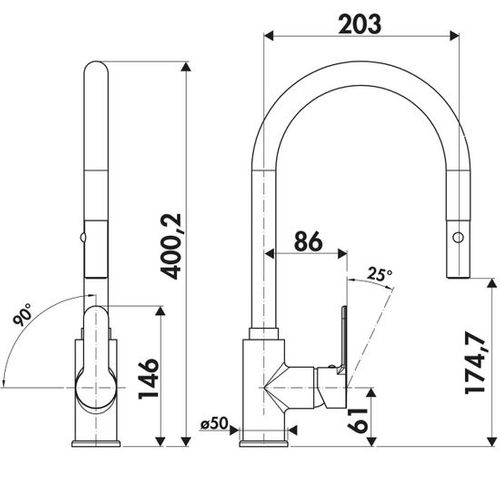 Robinet Douchette Luisina Chromé Gabriel