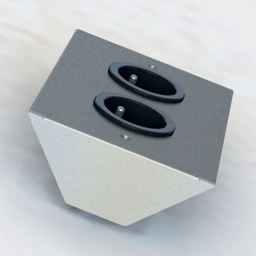 Prise Cuisine Brighton - Double Prise Inox Brossé