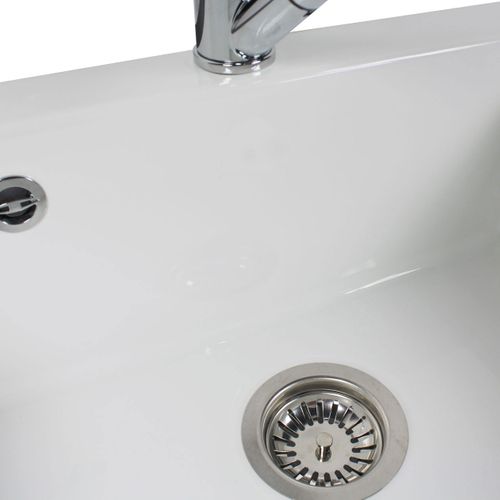 Évier Céramique Blanc Felix 1 Bac 600x510 Mm