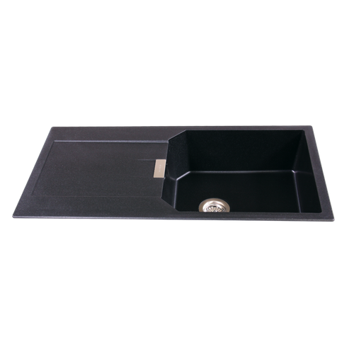 Évier Granit Noir Schock Manhattan 1 Grand Bac 1 Égouttoir