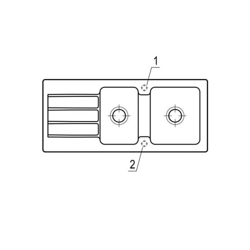 Evier Céramique Gris Fossil Villeroy et Boch Architectura 2 Bacs 1 Égouttoir