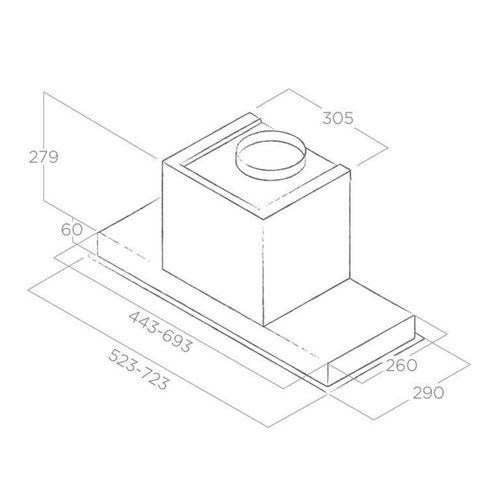 Hotte Cuisine Elica Encastrable Hidden 2.0 Verre Blanc 80 Cm