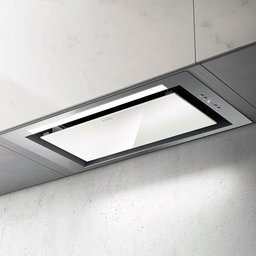 Hotte Cuisine Elica Encastrable Hidden 2.0 Verre Blanc 80 Cm